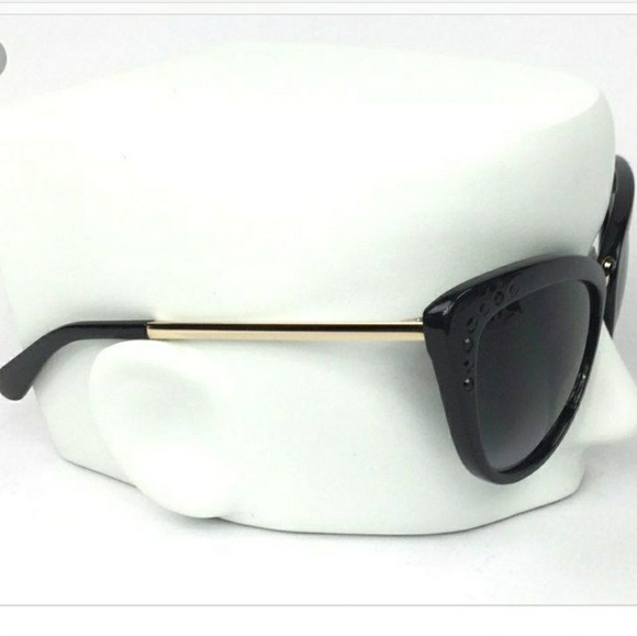 Kate Spade Cissy Cat Eye Crystal Gold Sunglasses - Picture 7 of 8